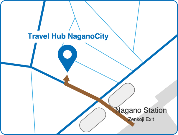Travel HUB Nagano Cityの地図