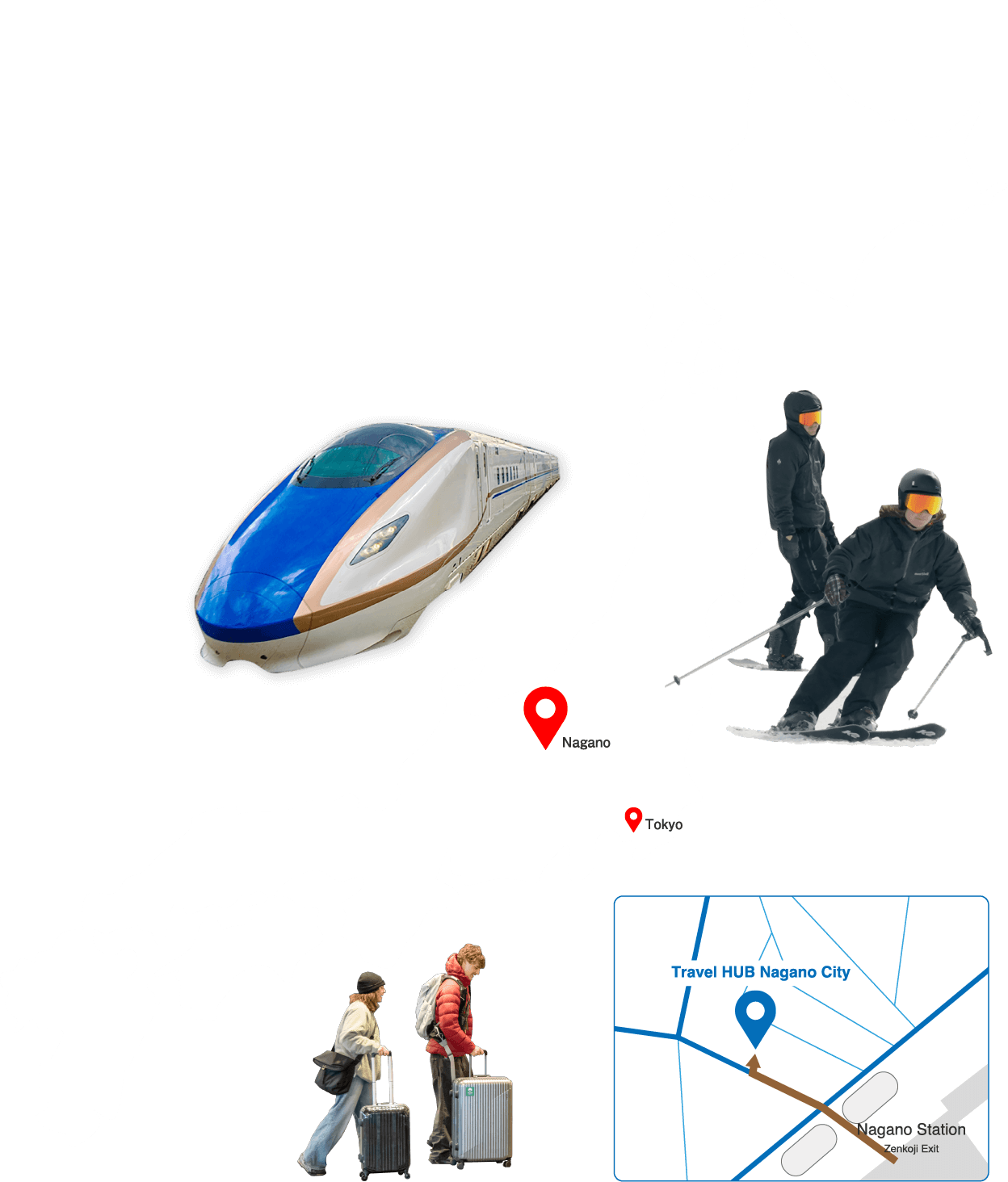 Travel HUB Nagano Cityの地図