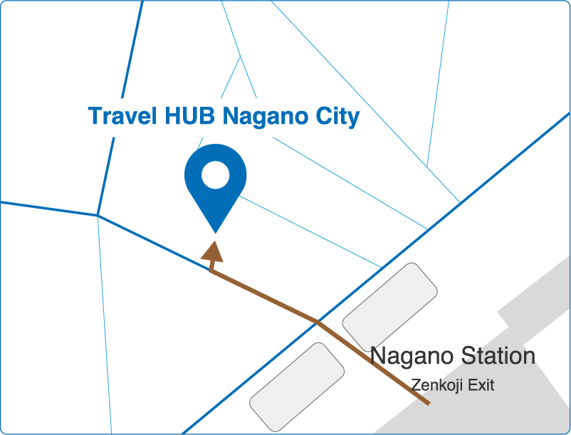 Travel HUB Nagano Cityの地図