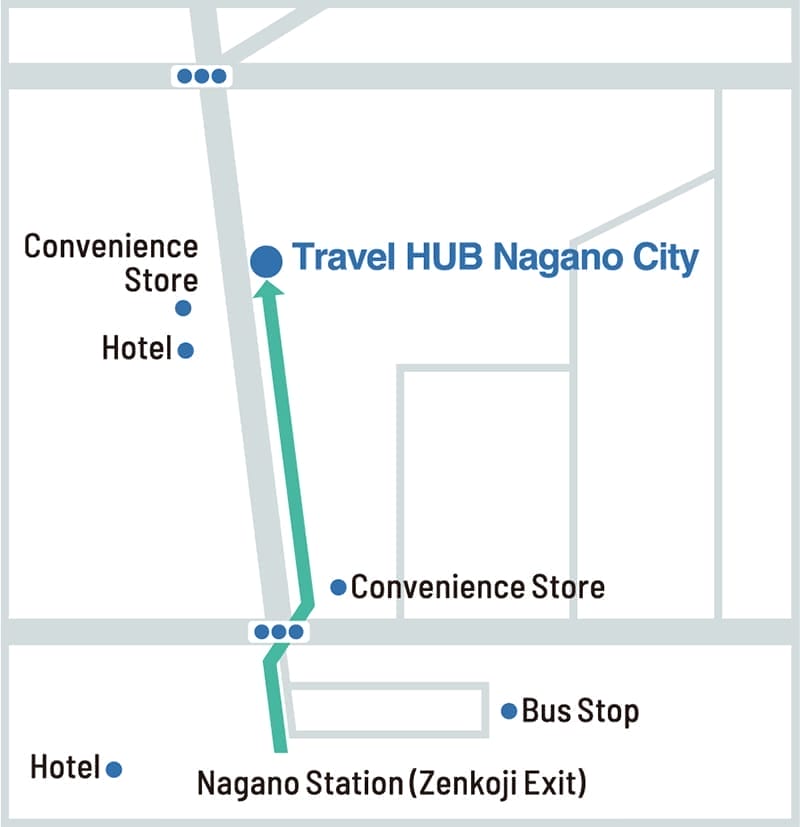 長野駅からのアクセスマップ